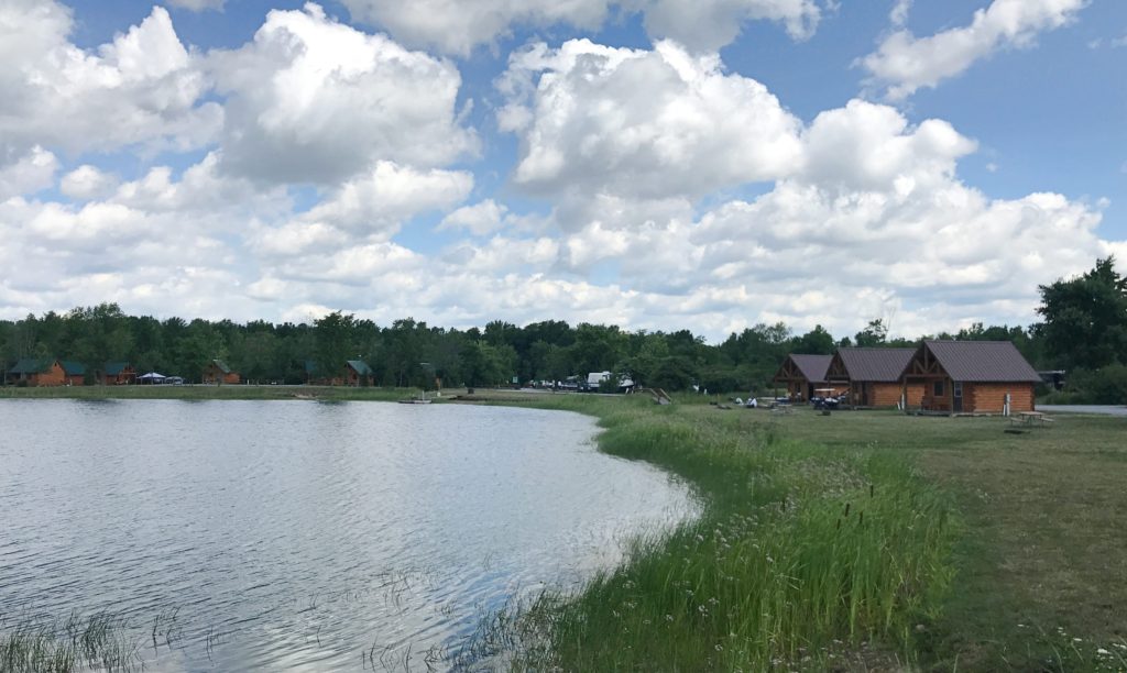 A pond at Branches of Niagara campground 