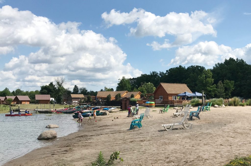 the swim beach at Branches of Niagara campground